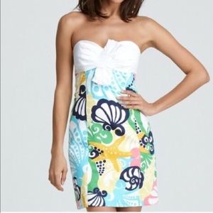 NWT Strapless Tropical Print Lilly Pulitzer Dress